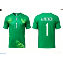 Fotballdrakt Herre Brasil Alisson Becker #1 Keeper Bortedrakt VM 2026 Kortermet